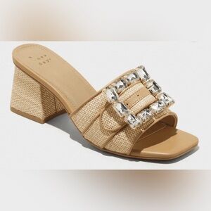 Elegant Tan Women's Heeled Sandals